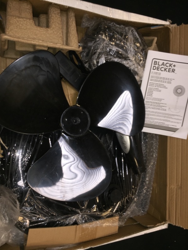 Photo 1 of Black & Decker BFSR16B 16" Stand Fan, with Remote
