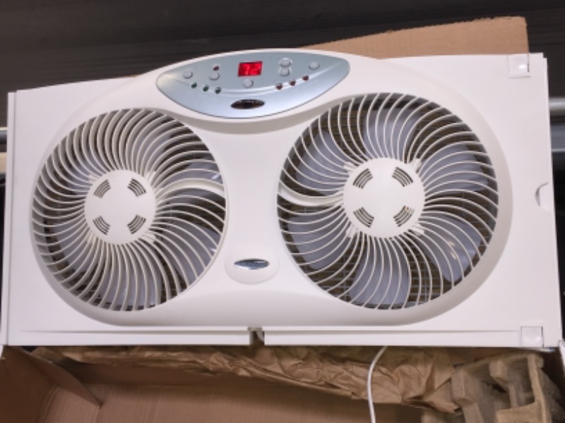 Photo 1 of Bionaire 9 in. Twin Window Fan with Remote Control, White