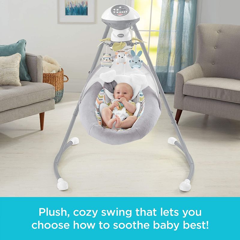 Photo 1 of Fisher-Price Sweet Snugapuppy Swing, Dual Motion Baby Swing with Music, Sounds and Motorized Mobile