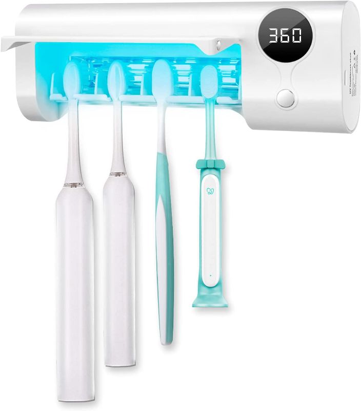 Photo 1 of Toothbrush Sanitizer,Drilling-Free and Rechargeable Toothbrush Sterilizer, UV Toothbrush Sanitizer and Holder 