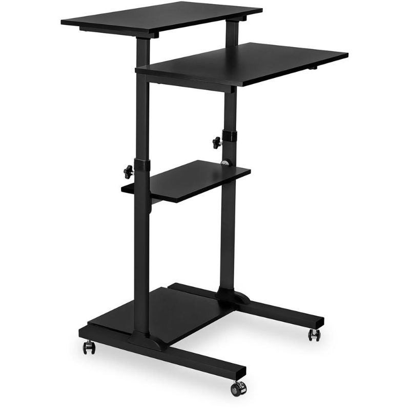 Photo 1 of Mount-It! MI-7940B Mobile Stand-Up Desk, 30-1/2"H x 37"W x 4-1/4"D, Black