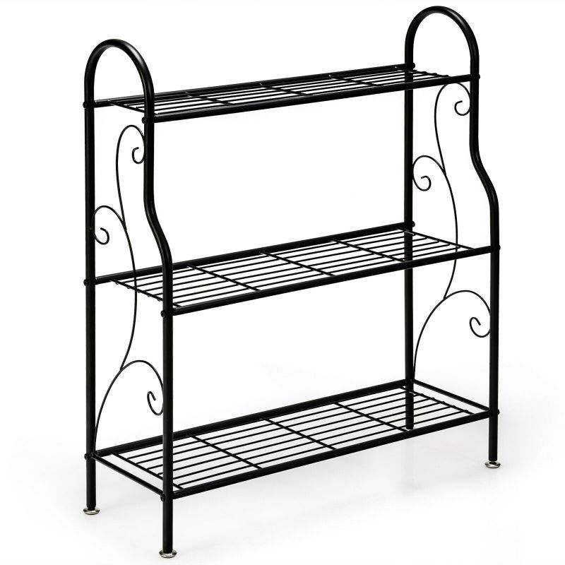 Photo 1 of 3-Tier Scrollwork Designed Metal Plant Stand