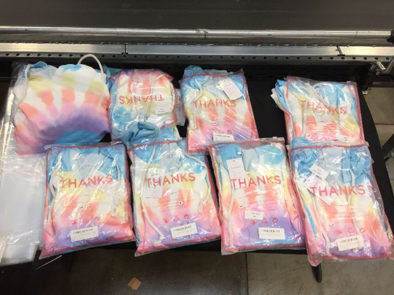Photo 1 of Tie Dye hoodies 8 Pk size L 