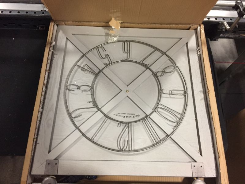 Photo 1 of FirsTime and Co. Gray Farmstead Barn Door Wall Clock