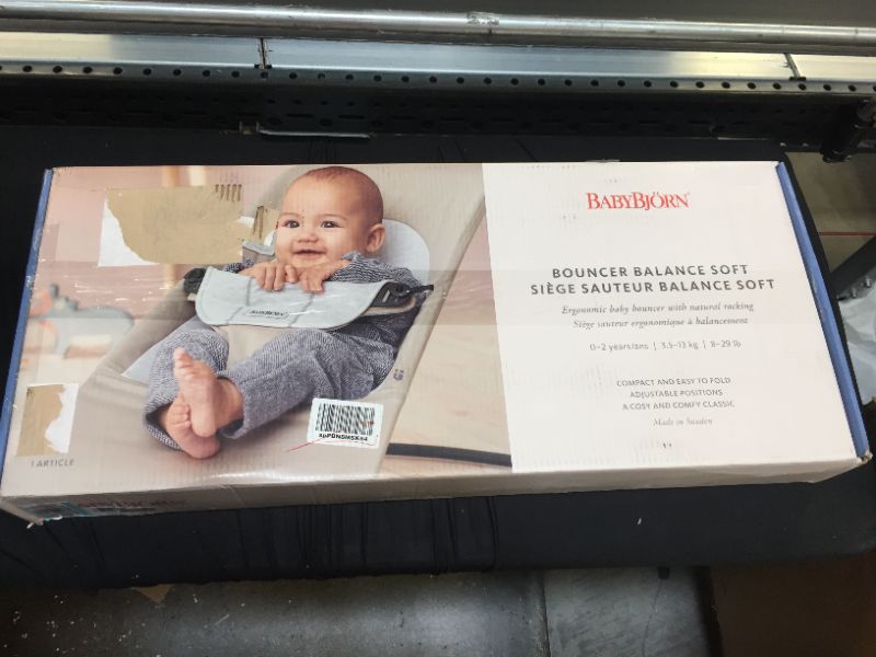 Photo 1 of Babybjorn Balance Soft Cotton Jersey Bouncer - Dark Grey/Light Grey