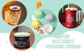Photo 1 of R HORSE 70Pcs Wax Melt Warmer Liners Reusable Leakproof Wax Tray Liners for Plug in Wax Warmers Wax Melt Burner, 7 Colors Candle Warmer Liners Wax Liners for Scented Wax Electric Wax Warmers 