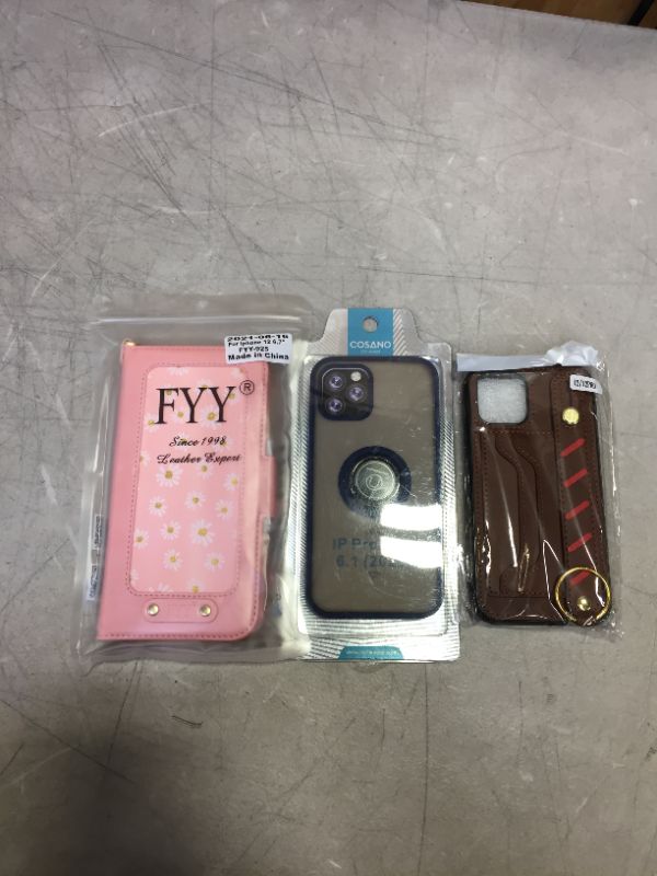 Photo 1 of 3 pcs phone case lot - I PHONE 12- IP PRO MAX- AND 12/12 PRO 