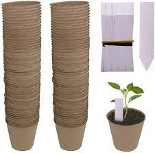 Photo 1 of 100 Packs 3.15 Inch Peat Pots Plant Starters for Seedling 