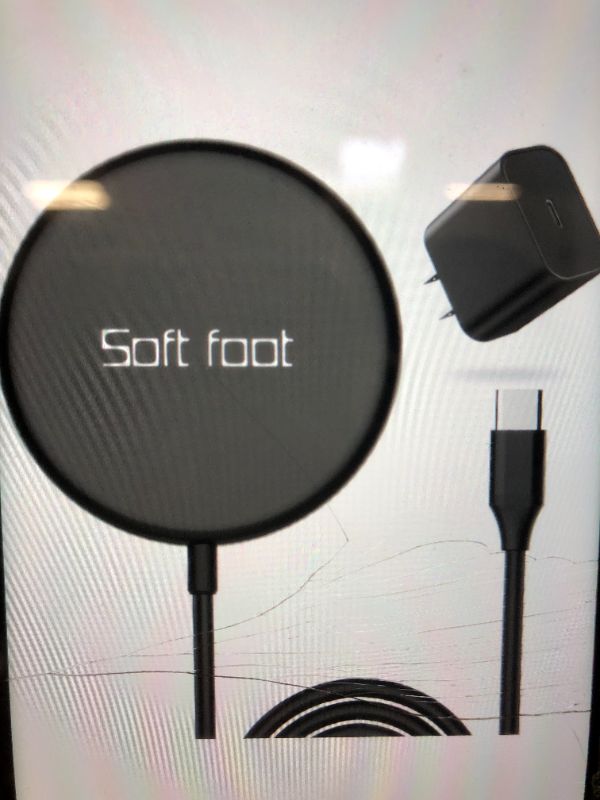 Photo 1 of SOFT FOOT MAGNETIC WIRELESS CHARGER COMPATIBLE WITH IPHONE 12/12 MINI/12 PRO/12 PRO MAX, 20W FAST WIRELESS CHARGING