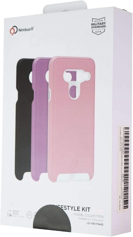Photo 1 of Nimbus9 LifeStyle Kit Pro 3 Case Combo for LG V40 ThinQ - Pink/Purple/Black