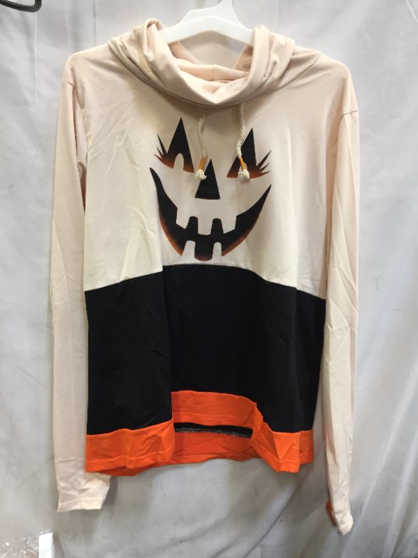 Photo 1 of HALLOWEEN SWEATER SIZE LARGE BLACK/ORANGE/CREAM