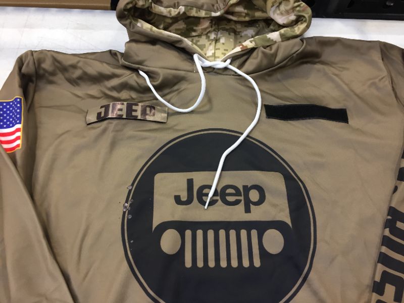 Photo 1 of MENS JEEP HOODIE GREEN 
SIZE XXL