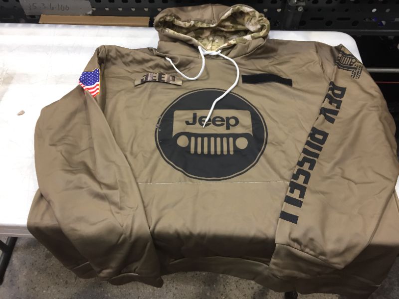 Photo 1 of MENS JEEP HOODIE GREEN 
SIZE XXL