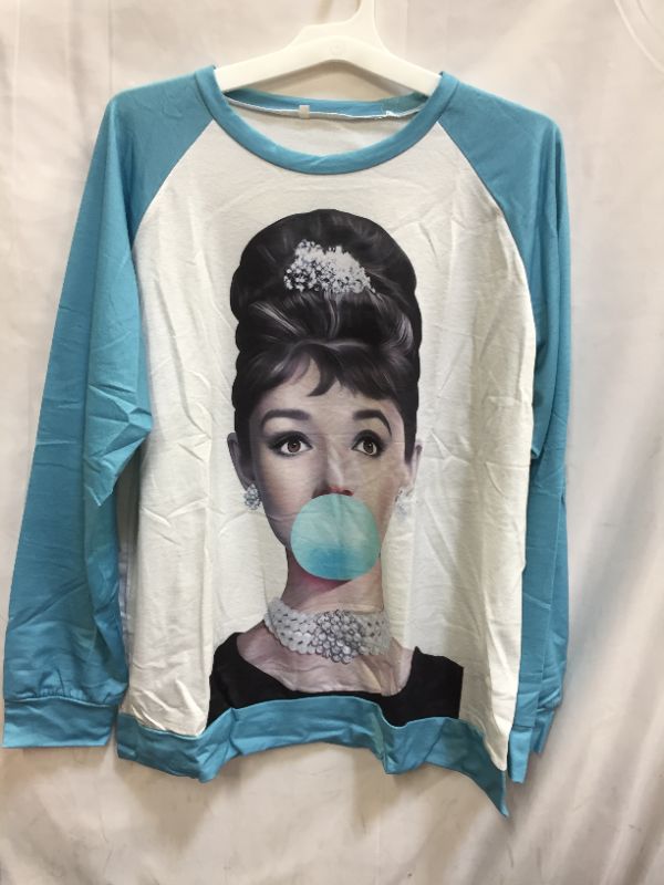 Photo 2 of AUDREY HEPBURN LONG SLEEVE SHIRT BLUE AND PINK
-- 2 PC