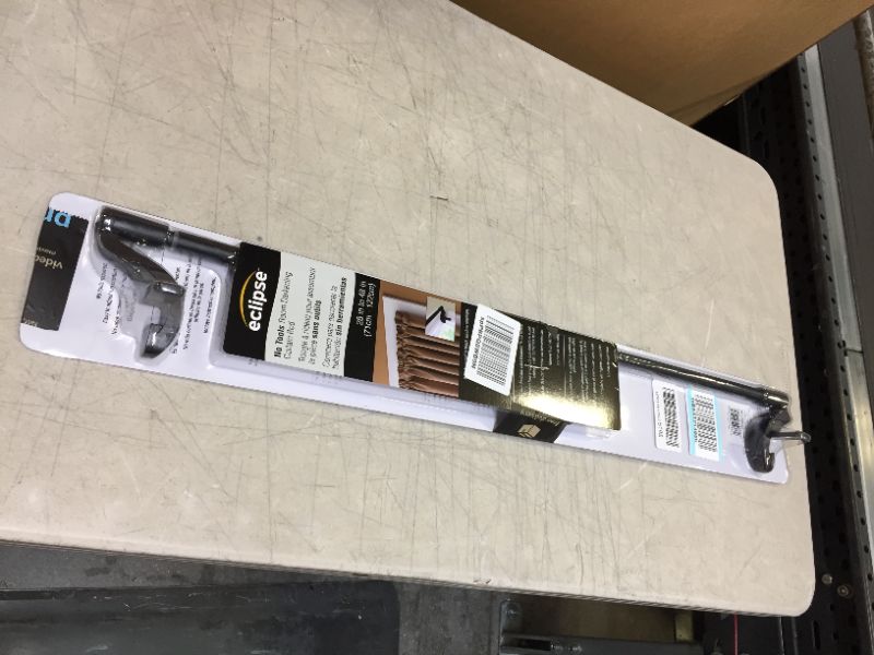 Photo 1 of Eclipse No Tools Room Darkening Wrap Around Tension Curtain Rod, Black