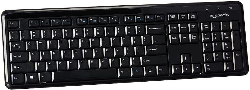 Photo 1 of Amazon Basics Wireless Keyboard-Quiet and Compact-US Layout (QWERTY)