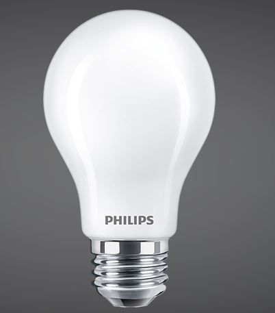 Photo 1 of 2 pack Philips 8.5A19/Per/927-22/Fr/G/Wgx 4/2Fb T20 8.5W A19 90 CRI 2700K-2200K CCT Frosted (929002327703)
