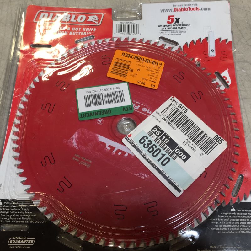 Photo 2 of DIABLO 12 in. x 80-Tooth Fine Finish Circular Saw Blade