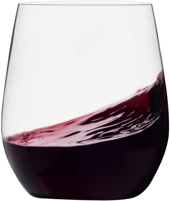 Photo 1 of 48 Pack Plastic Stemless Wine Glasses Disposable 12 Oz Clear Plastic Wine Cups Shatterproof Recyclable and BPA-Free
