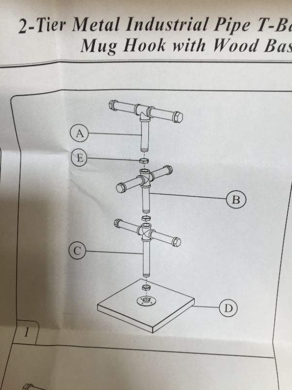 Photo 1 of 2 tier metal t bar 