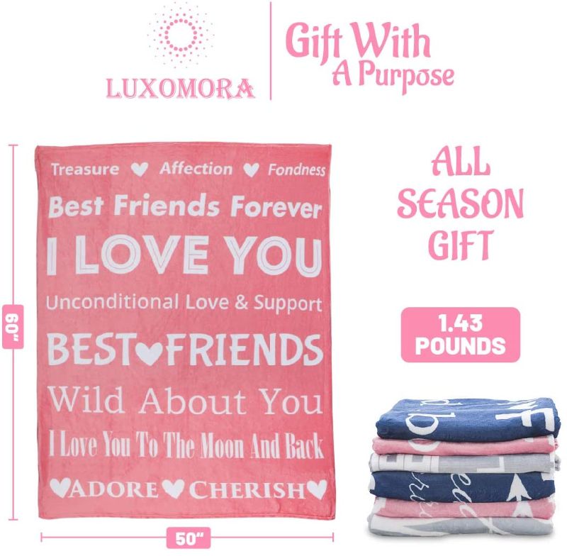 Photo 1 of Best Friends Blanket - LUXOMORA - Friendship Blanket Gift for Women
