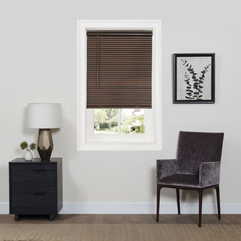 Photo 1 of Achim Cordless GII Deluxe Sundown 1 Room Darkening Mini Window Blind, Mahogany