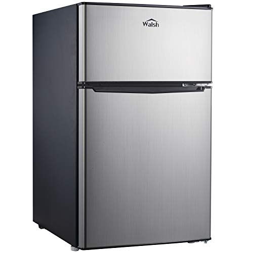 Photo 1 of Walsh WSR31TS1 Compact Refrigerator,  Dual Door Fridge, Adjustable Mechanical Thermostat with True Freezer, Reversible Doors,3.1 Cu.Ft, Stainless Steel Look
