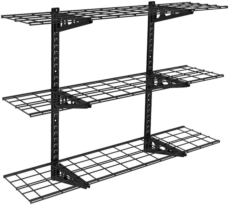 Photo 1 of Fleximounts Black 48-in L x 12-in D Steel Bracket Shelf black
