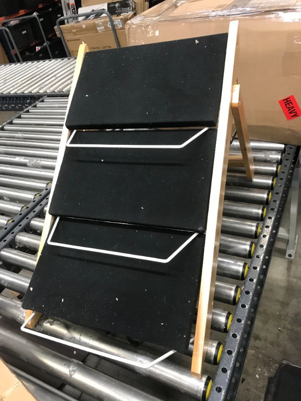 Photo 1 of HSCCGI 2 in-1 Wooden Pet Stairs, Foldable Dog Stairs with 2 Levels, Dog Stairs with Non-Slip Fabric, Portable Pet Ladder for Low Beds and Cars Up to 150 Pounds (Black)
