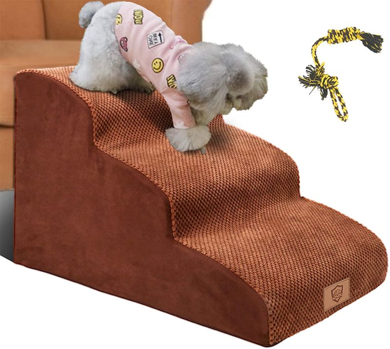 Photo 1 of Best Pet Supplies Linen & Foam Cat & Dog Stairs