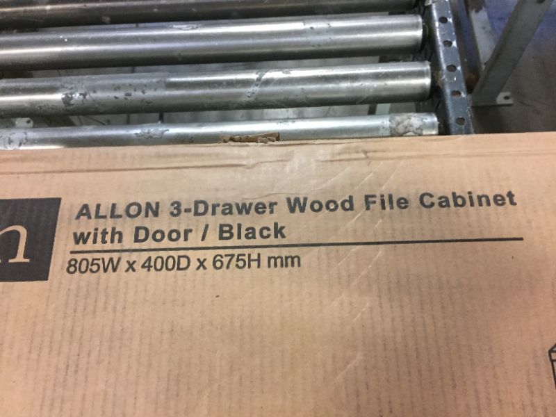 Photo 1 of ALLON 3 DRAWER WOOD FILE CABINET -- 805w x400d x 675h