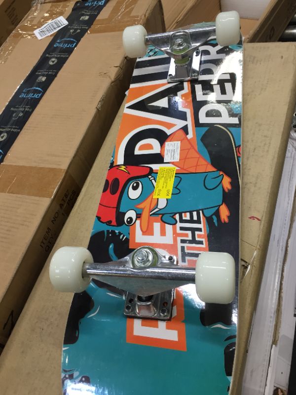 Photo 1 of 31" PERRY THE PLATYPUS SKATEBOARD, SEALED, 