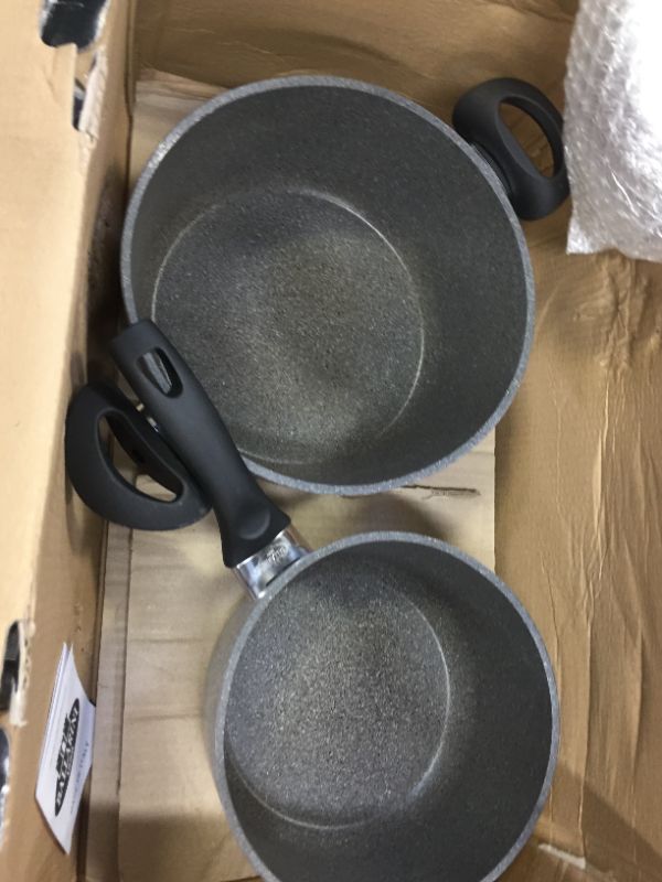 Photo 3 of  BALLARINI Parma Forged Aluminum Nonstick 10-Piece Cookware Set, Granite, Made in Italy 
