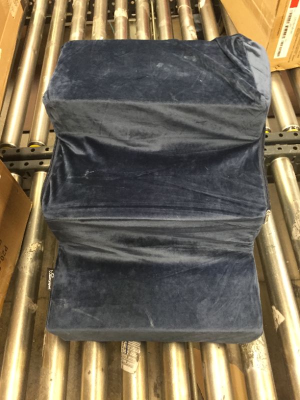 Photo 1 of WANTRYAPET 3 Tiers Pet Stairs Steps for Small Dogs and Cats, Soft Foam Dog Steps Non-Slip Bottom for Older Dogs, Cats, Small Pets, Pet Ramp/Pet Ladder Dog Ramp for Bed, Machine Washable Cover -12"x18"
