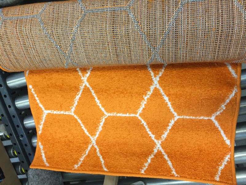 Photo 1 of 2FT  X 8FT ORANGE RUNNER RUG 