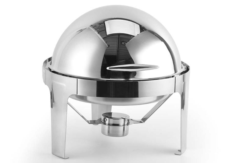 Photo 1 of 6QT ROUND ROLL TOP CHAFING DISH 