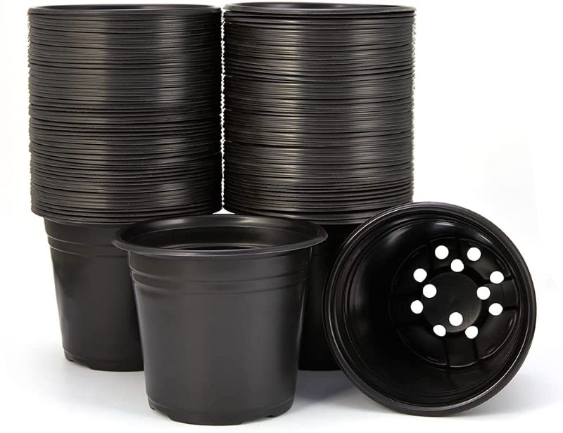 Photo 1 of 0.5 Gallon Plastic Plant Nursery Pots, Seed Starting Pot Flower Plant Container 100pack