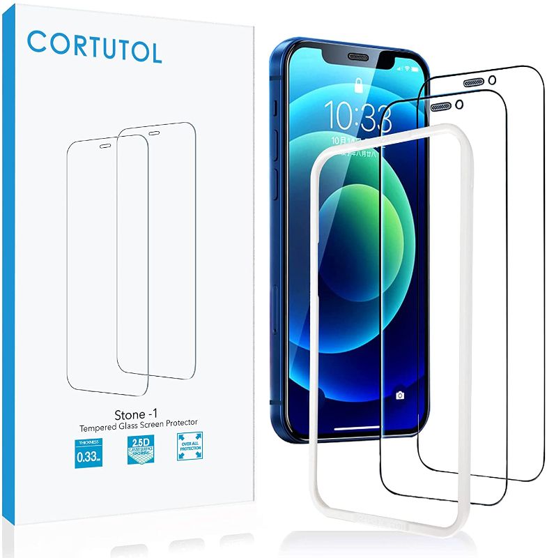 Photo 2 of Glass Screen Protector CORTUTOL Dustproof Upgrade?Compatible with iPhone 12 Mini, 5.4 Inch Tempered Glass 2-Pack [10s Easy Installation]
