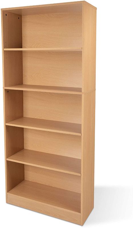 Photo 1 of Atlantic Oskar 5 Shelf Bookcase, Maple PN38408140
