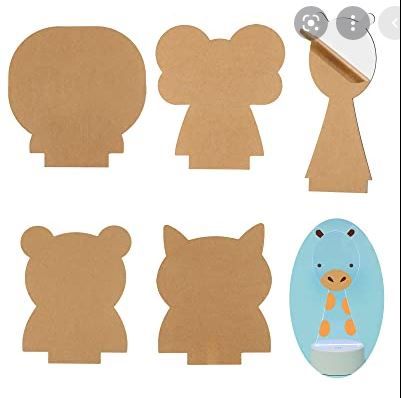 Photo 2 of Animal Shape Plexiglass Sheet for LED Light Base and Window Stickers pack of 5 items 