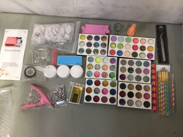 Photo 1 of Acrylic Nail Kit Acrylic Powder and Liquid Set Nail Decoration Tools False Nail Tips for Manicure Starter Kit