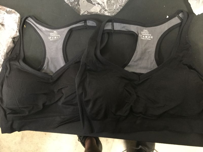Photo 1 of 3 pack of women's athletic training sports bralette 2 size XL and one 2XL