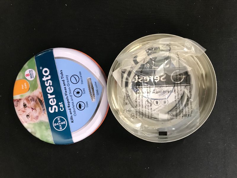 Photo 1 of Seresto Flea and Tick Prevention Collar for Cats, 8 Month Flea and Tick Prevention, Size: Cat, 15- Collar