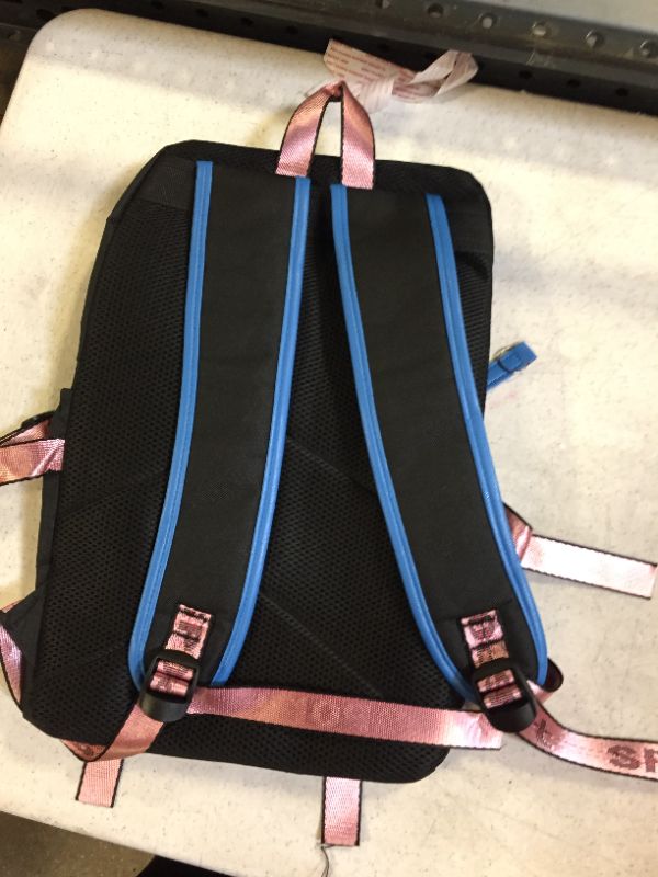 Photo 2 of backpack female style color black and blue 