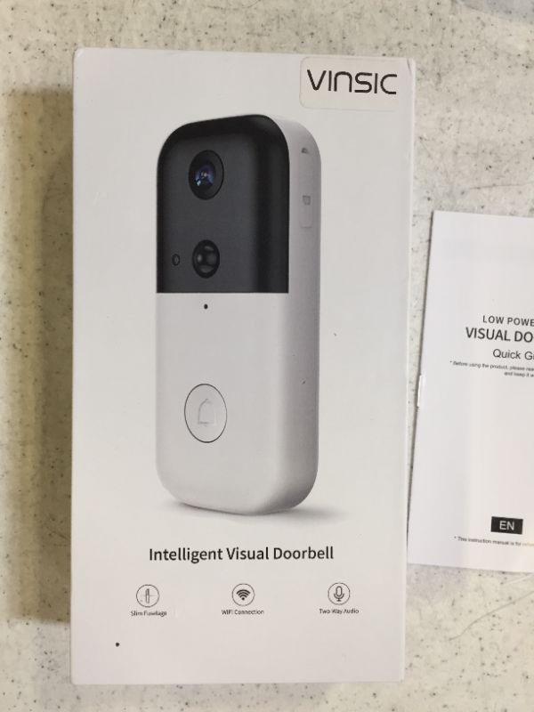 Photo 2 of Camera Doorbell, Vinsic Video Doorbell with Camera, Rechargeable 1080P Wifi Video Doorbell Camera with Night Vision
