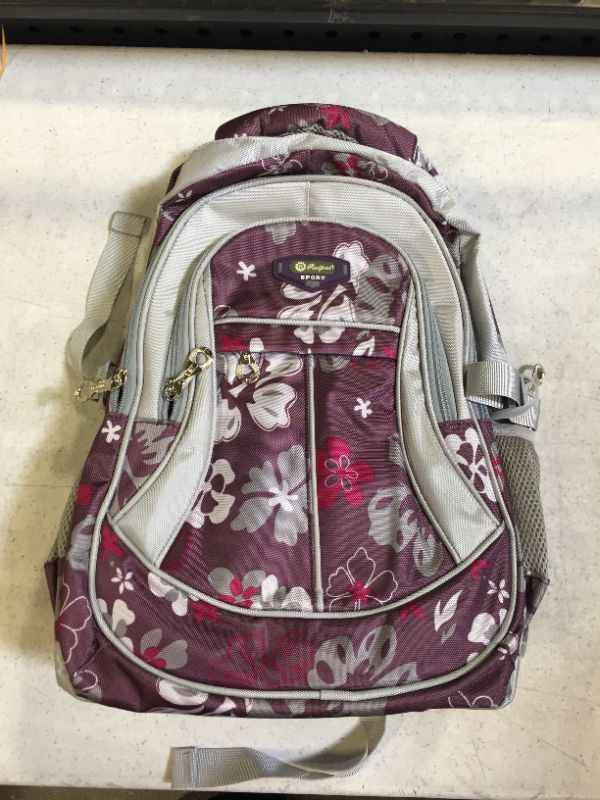 Photo 1 of backpack color purple and grey 