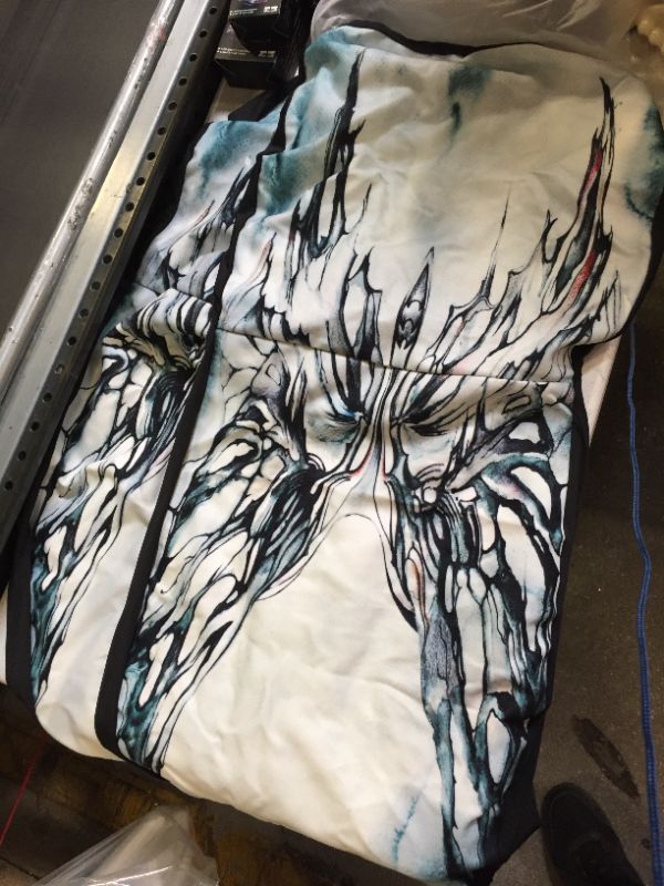 Photo 1 of chair cover size 44 inches long color blue black and white  2 pcs 