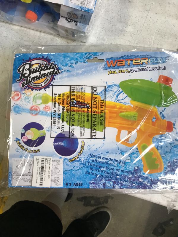 Photo 2 of  2 pack 2in 1 bubble squirt gun