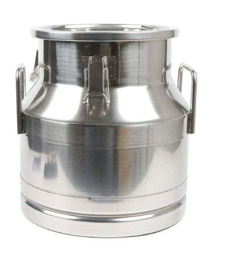 Photo 1 of 10 Gallon Stainless Steel Milk Can Wine Pail Bucket Tote Jug Milk Container Jug with Sealed Lid 
