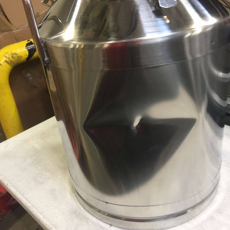 Photo 2 of 10 Gallon Stainless Steel Milk Can Wine Pail Bucket Tote Jug Milk Container Jug with Sealed Lid 
